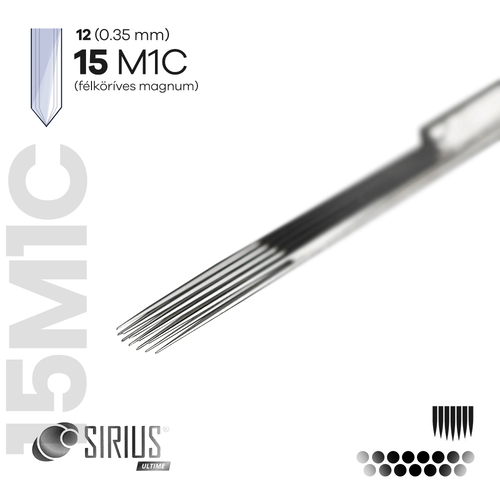 05 M1C - SIRIUS-ULTIME prémium tetováló tű (Félköríves Nyitott Magnum) - 5 darab